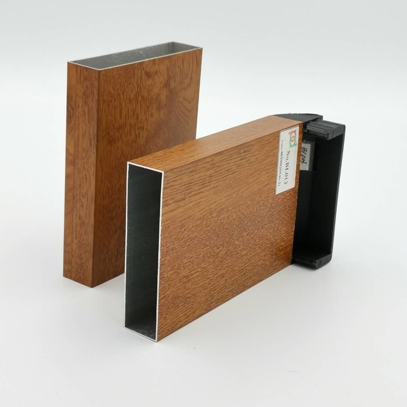 wood grain transfer 6063 aluminium profile for kitchen cabinet